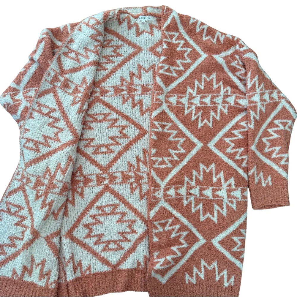Blakely Reversible Aztec Plush Cardigan Plus One Size Brand New - Picture 2 of 6